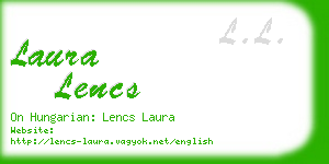 laura lencs business card